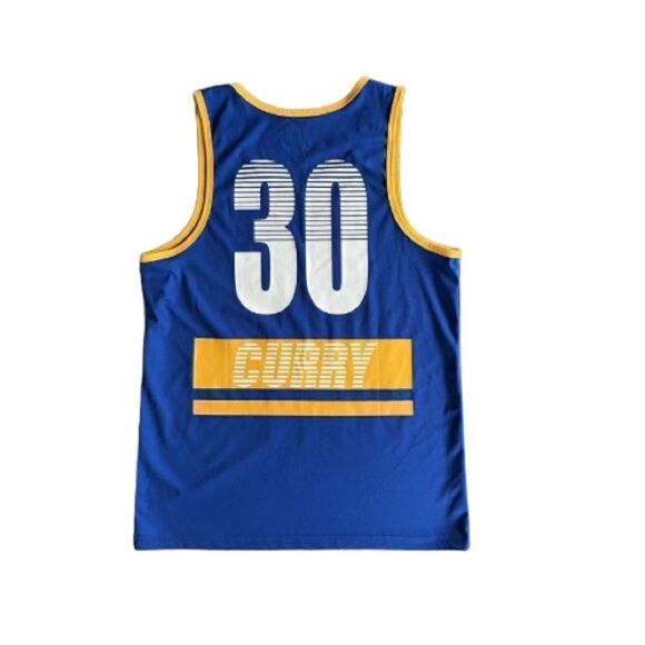 Stephen Curry 30 Golden State Blue Yellow Jersey Basketball NBA Size S - Picture 3 of 7